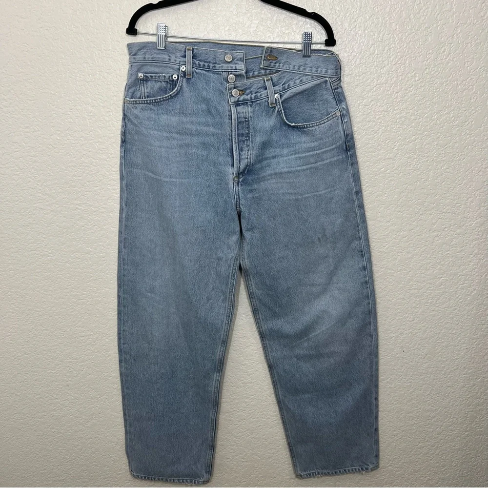 AGOLDE Blue Broken Waistband Jeans